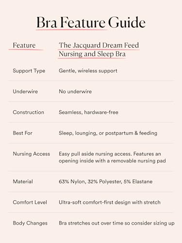 HATCH The Dream Feed Nursing & Sleep Bra - color: Light Blue - Jacquard, size: Large