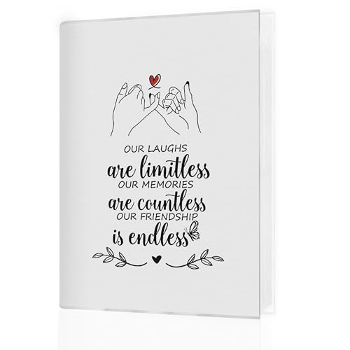 Photo Albums 4x6, Friendship Gifts for Women, Gifts for Best Friend, Our Laughs Are Limitless Our Memories Are Countless Small Memory Photo Album Book for 18 Pockets Hold 36 Pictures - color: Friendship