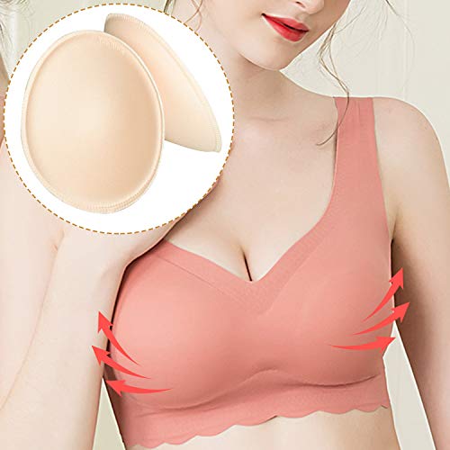 3 pairs Round Soft Bra Inserts Pads Removable Sport Bra Cups inserts Mastectomy Bra Inserts For Bikini Top Swimsuit - color: A/B White/Beige/Black