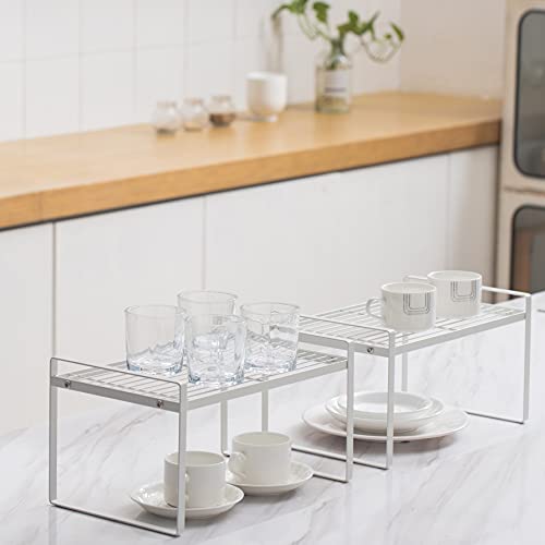 Shantton Cabinet Shelf Organizer, Pantry Shelf Rack, White 13x8.3x7.3 - color: White, size: L13" W8.3" H7.3"