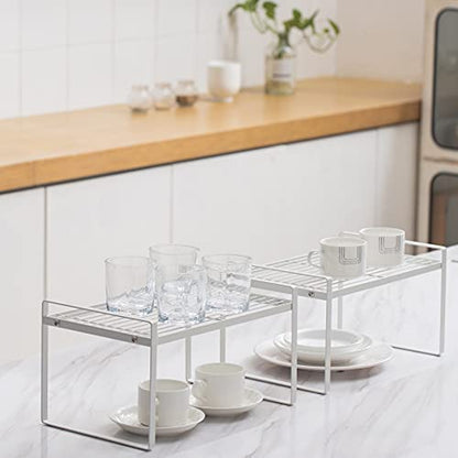 Shantton Cabinet Shelf Organizer, Pantry Shelf Rack, White 13x8.3x7.3 - color: White, size: L13" W8.3" H7.3"