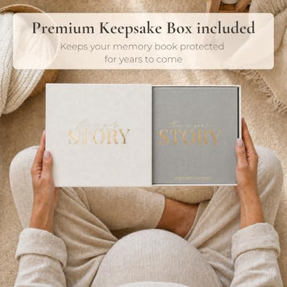 Baby Memory Book from Pregnancy to Age 5, Baby Book Keepsake, Light Grey - color: Light Grey