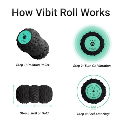 Vibit Vibrating Foot Massager for Plantar Fasciitis, Sciatica & Pain Relief - color: Black