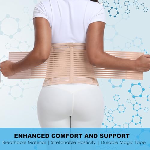 Postpartum & Post Surgery Abdominal Binder. Postpartum Belly Band - color: Beige-M