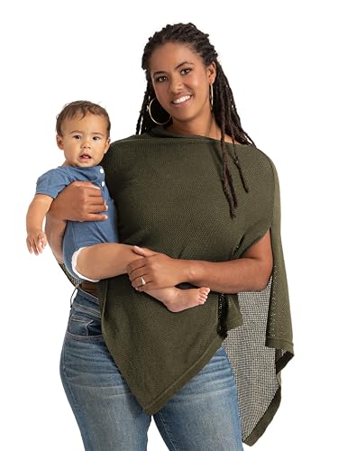 We are Amma | The Cocoon™ - Newborn Essentials Must Haves: Nursing Cover for Breast Feeding Essentials | Nursing Sweater Used as Breastfeeding Cover (Olive, One Size) - color: Olive, size: One Size