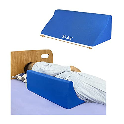Wedge Pillow for Side Sleeping 30 Degree Foam Wedges for Positioning in Bed - color: Blue