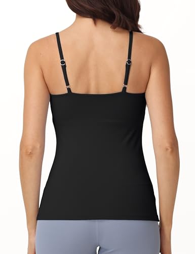 V VOCNI Nursing Tank Tops for Breastfeeding with Adjustable Straps - color: Black, size: Medium