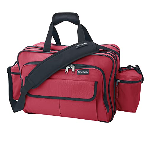 ASA TECHMED Nursing Bag with Compartments - color: Red