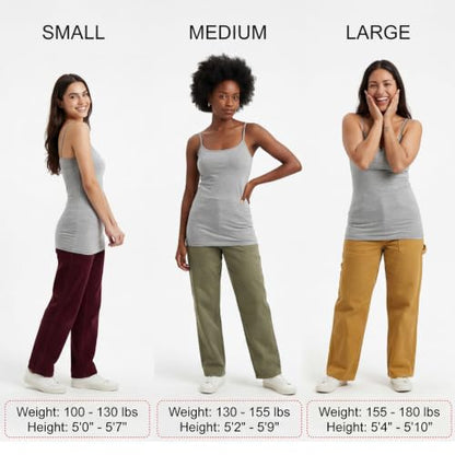 Emmalise Women's Basic Casual Long Camisole Adjustable Strap Cami Layering Top - color: 3pk - Black, Black, Black, size: 3X-Large