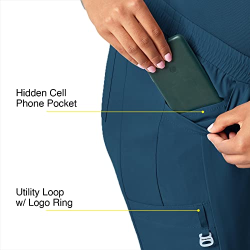 Wink W123 Maternity Jogger Scrub Pant - color: Caribbean Blue, size: 2X