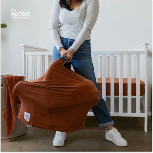 Parker Baby Co. Multi-Use Cover - Carseat Cover, Nursing Cover - Clay - color: Clay