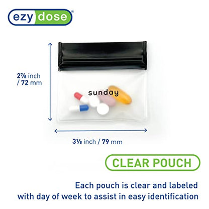 Ezy Dose Reusable 7-Day Travel Pill Pouch Set, Multi-Color - size: 14 Count (7-Day AM/PM Set)