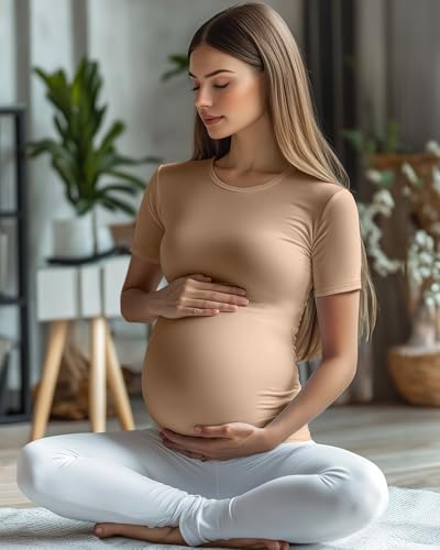 Locoowai 4 Pack Athletic Maternity Tees