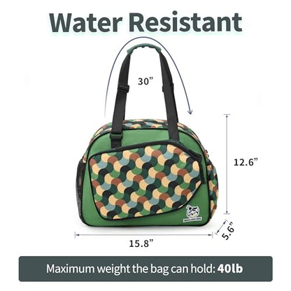Boulder Bee Pickleball Tote Bag for Women with Paddle Holder - color: Green wave