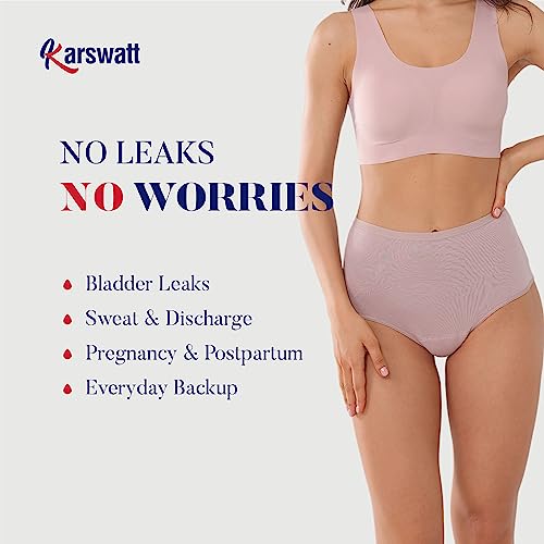 High Rise Incontinence Underwear for Women Leak Proof Panties 2 Pack - color: Dusk, size: Small
