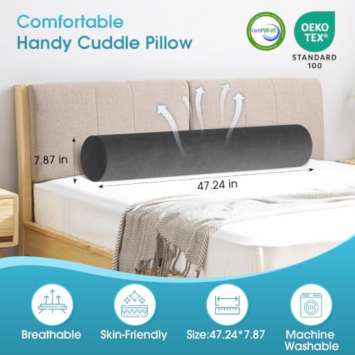 SereneCloud Memory Foam Body Pillow for Bed, 47" Long Bed Pillow for Adults - size: 47 inch