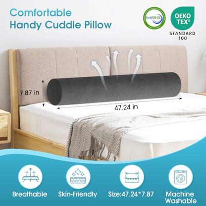 SereneCloud Memory Foam Body Pillow for Bed, 47" Long Bed Pillow for Adults - size: 47 inch
