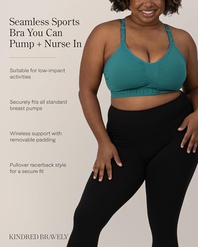 Kindred Bravely Sublime Hands Free Pumping & Nursing Sports Bra - color: Black, size: Small