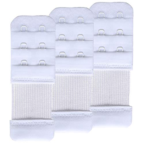 SAMGU Women's Bra Extenders 2 Hook/3 Hook/4 Hook/5 Hook/6 Hook Soft Stretchy - color: 2 Hook 1/2 Inch, White Color