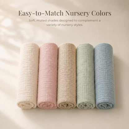 Konssy Muslin Nursing Pillow Covers, Soft Cover for Breastfeeding Pillows - color: Fog Green