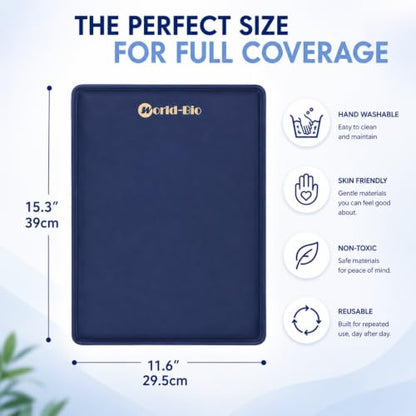 WORLD-BIO 2Pcs Flexible Large Gel Ice Pack for Injuries,Reusable Cold Packs - size: 2pcs 12"x16"