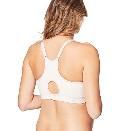 Cake Maternity Cotton Candy Wirefree Nursing Bra for Breastfeeding, Seamless Maternity Sleep Bra - color: Blush, size: Small