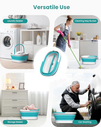 Nekteck Collapsible Foot Soaking Tub Bucket for Foot Bath Soak, Green - color: Green