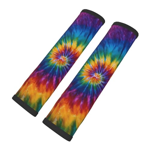 Tie Dye 2PCS Car Seat Belt Cover Pad, Comfortable Soft Seatbelt Shoulder & Neck Protection Cushion, Car Accessories Interior,Cars Seat Strap Pads Decor Fit for Cars Trucks Backpack - color: Tie Dye