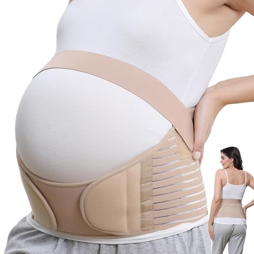 NeoTech Care Pregnancy Belly Band, Maternity Belt, for Pregnancy Belly Support, Back/Pelvic Support (Size S, Beige Color) - color: Beige, size: S