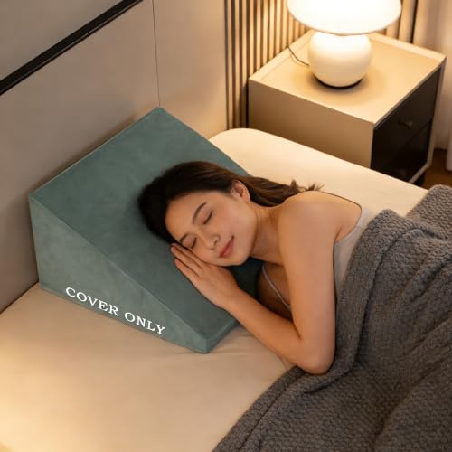 Wedge Pillow Cover, Light Green, 25"x25"x12.5" Cover Only - color: Light Green, size: 25"x25"x12.5"