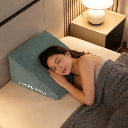 Wedge Pillow Cover, Light Green, 25"x25"x12.5" Cover Only - color: Light Green, size: 25"x25"x12.5"