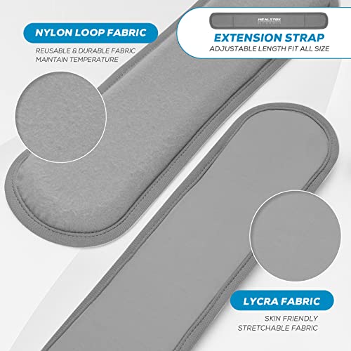 Neck Ice Pack Wrap, Reusable Cold/Hot Gel for Neck Pain, Grey - color: Grey