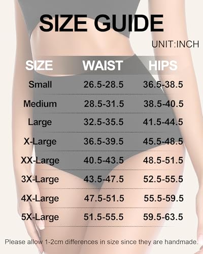 Annenmy High Waisted Panties Women's Cotton Underwear Full Coverage Briefs Soft Breathable Stretch Briefs Regular & Plus Size - color: Black, size: Large