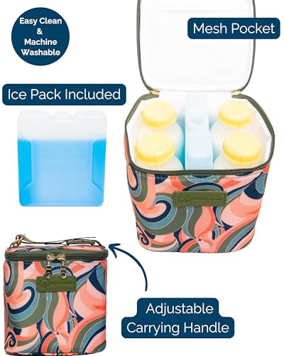 Sarah Wells Cold Gold Breastmilk Cooler with Ice Pack (Groovy) - color: Groovy