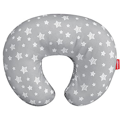 Nursing Pillow Cover for Baby Snug Fits Boppy Nursing Pillows - color: Grey Star