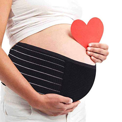 Pregnancy Belly Band Maternity Support Belt Eases Back Pelvic Pain - color: Black, size: One Size