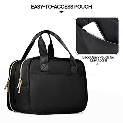 Fasrom Wearable Breast Pump Bag, Insulated Pump Carrying Case with Cooler - color: Black