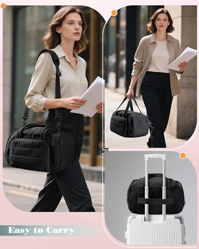 Marscamd Quilted Breast Pump Bag Compatible with Spectra S1 and S2 - color: Black