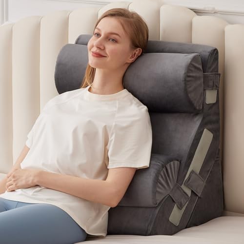 MEGCXIT Wedge Pillow Set for After Surgery, Bed Wedge, 4PCS, Grey - color: Grey, size: 4pcs