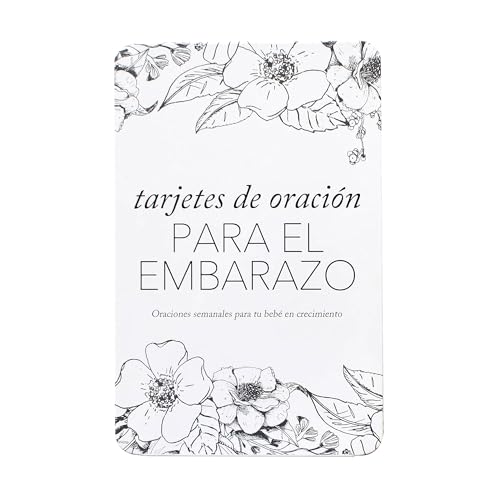 Duncan & Stone Spanish Pregnancy Prayer Cards, Affirmation Set, B&W - color: Black & White - Spanish