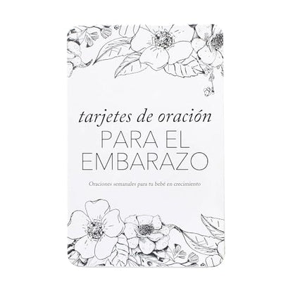 Duncan & Stone Spanish Pregnancy Prayer Cards, Affirmation Set, B&W - color: Black & White - Spanish