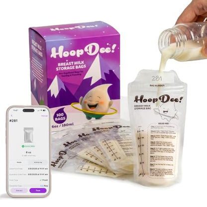 Breast Milk Storage Bags Freezer BPA-Free, 100ct 6 oz