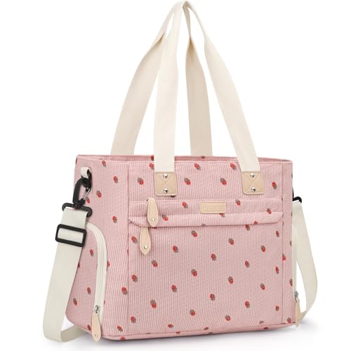 Pritent Baby Diaper Bag Tote,Waterproof Maternity Breast Pump Bags for Mom - color: Pink Strawberry