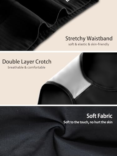 Women's Underwear Cotton Super High Waisted Briefs Full Coverage Breathable Postpartum Panties 5 Pack