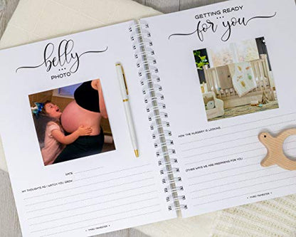Personalized Pregnancy Journal - Hardcover Pregnancy Memory Book Customized with Baby’s Name, Nickname or Phrase - Prompted Journal for New Moms (Ivory Dots) - style: Ivory Dots