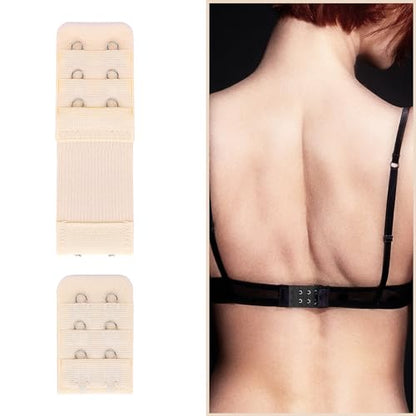 Ouligay 6Pcs Women's Bra Extender 2 Hook, Elastic Bra Strap Extender, Bra Extensions 2 Hook, Stretchy Bra Extension Strap, Comfortable and Soft Bra Strap Extensions Black