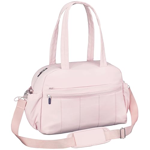 Medium Diaper Bag Tote, Shoulder & Crossbody Mom Bag - color: Pink