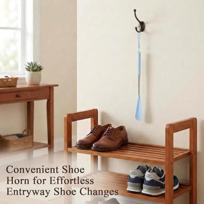 Telescoping Shoehorn Handle Retractable Telescopic Shoehorn Foldable Shoehorn Shoe Puller Adjustable Shoe Aids - color: Blue