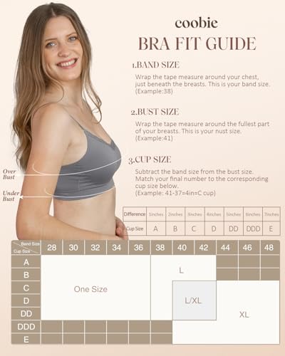 Coobie Lace V-Neck Bra for Women - color: Med Grey, size: One Size