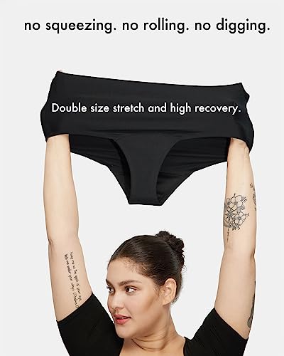 LEAKPROOF2.0 Seamless High Rise Period Underwear for Women - color: Black 3-pack, size: Small-Medium